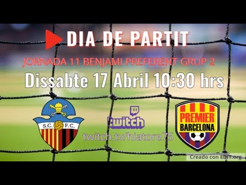 Partido Completo Jornada 11 Preferente Benjamín Grupo 2  Sant Cugat FC "A" vs EF Premier Barcelona