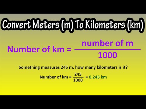 How To Convert (Change) Meters (m) To Kilometers (km) Explained - Formula For Meters To Kilometers
