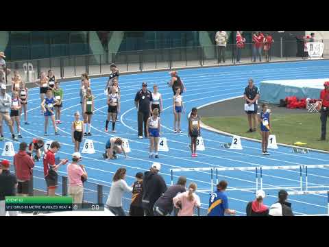 U12 Girls 80m Hurdles Heat 4: 2021 State Combined Events Championships // LAVicTV