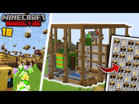 I Became a Beekeeper and Built an Automatic Wood and Honey Farm in Minecraft Hardcore... (#18)