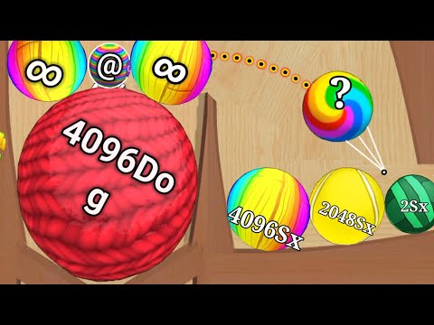 Satisfying mobile game/ Blob Merge 3d vs Laser Bubbles - 2048 ball Gameplay New part #5