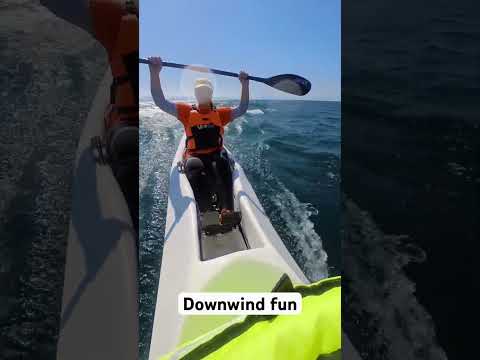 Downwind fun with the double surfski