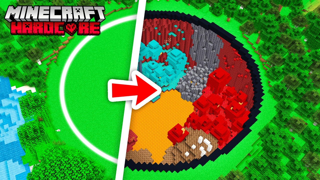 J'ai découvert le NETHER sous L'OVERWORLD sur Minecraft Hardcore