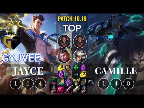 GEN gyuvee Jayce vs Camille Top - KR Patch 10.18