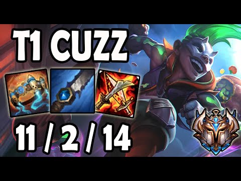 T1 Cuzz EKKO vs TRUNDLE Jungle - Lol Korea Ranked