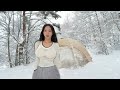 ️Camping In Heavy Snow Storm With Inflatable Hot TentㅣCamp ASMR