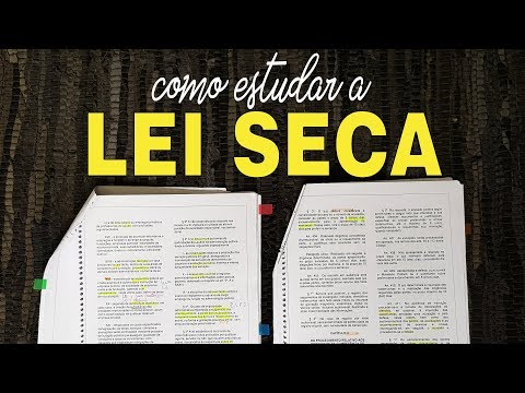 Como Estudar a LEI SECA Para Concursos
