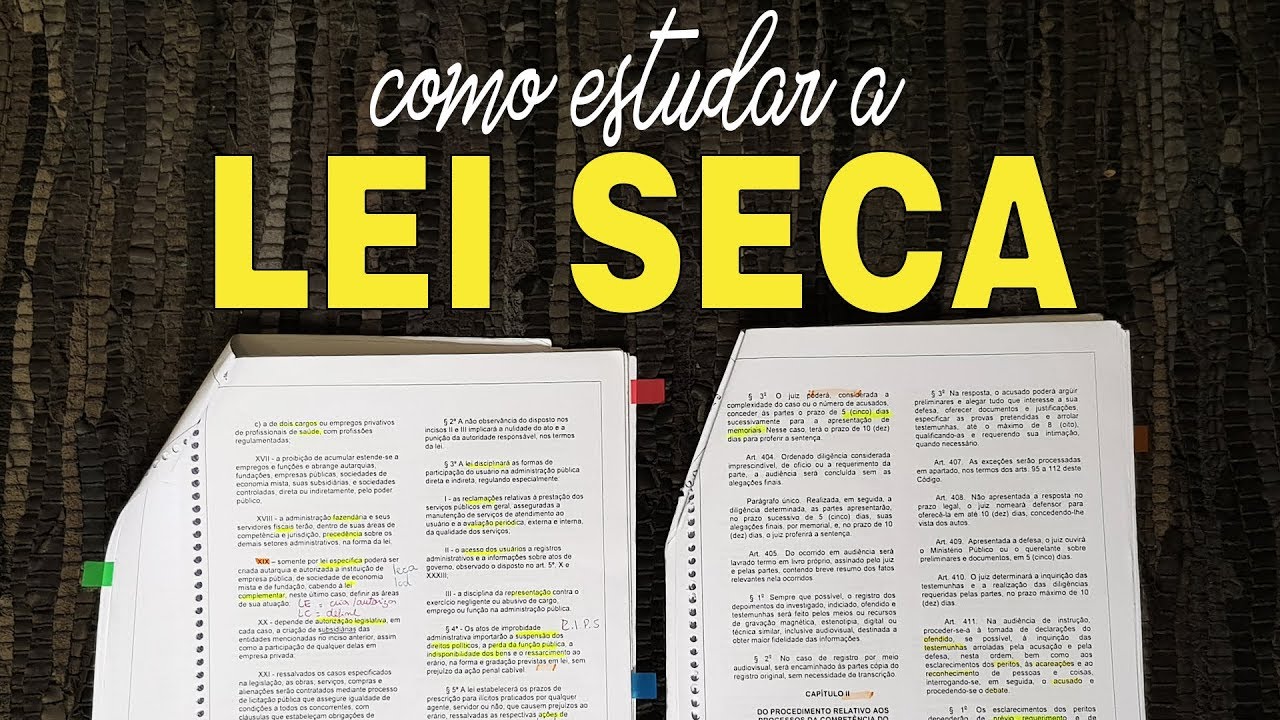 Como Estudar a LEI SECA Para Concursos