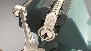 [502] Yale Euro Cylinder With Serrated Pins Picked and Gutted