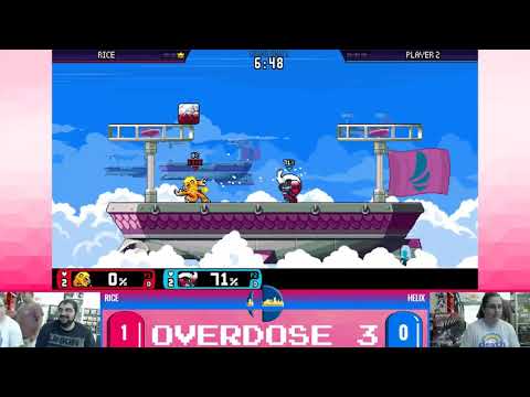 Smash Overdose 3 - Rice (Zetterburn) vs Helix (Kragg) - Rivals Grand Finals