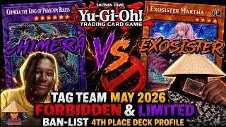 Yugioh, Tag Team May 2026, local's 4th place Deck Profiles -Exosister/Chimera-Chrystyan r./Adon a.