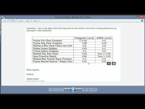 Research Report: Monsanto's Roundup Glyphosate-based herbicide in Dog and Cat food