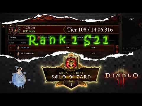 [DIII] Rank 1 Wizard EU season 21 Clear 3rd key , bow to your archon xD 1st day of season 21