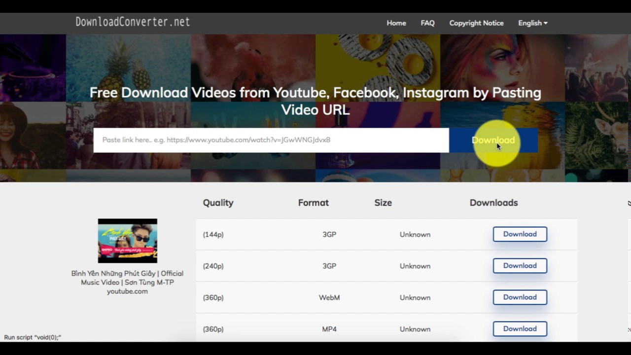 How to get link download convert audio/video from youtube.com