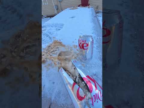 Watch Diet Coke cans explode in the cold