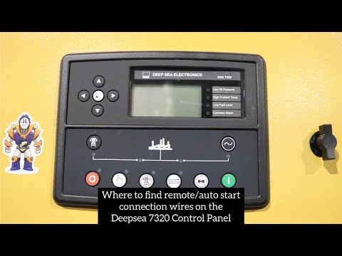 Where to find remote/auto start connection wires on the Deep Sea Electronics DSE7320 Control Panel