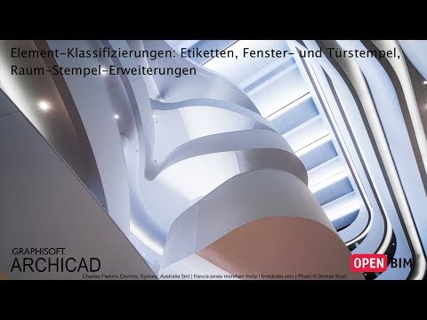 ARCHICAD 21 - Element-Klassifizierungen: Etiketten, Fenster-, Tür und Raum-Stempel