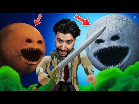 القمر المرعب إستيقظ من النوم مع أصدقائه ويريدون أكل الأرض😳 | Roblox