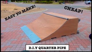 HOW TO BUILD A D.I.Y QUARTER PIPE SKATE RAMP *easiest way*