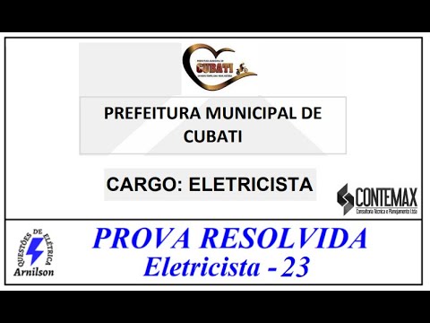 Electrician Exam 23 - Cubati-PB City Hall - 2024 /#EP. 36