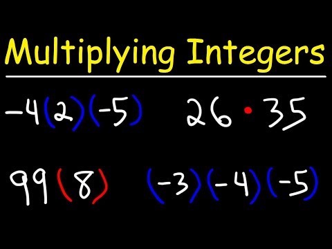Multiplying Positive and Negative Numbers Integer Multiplication