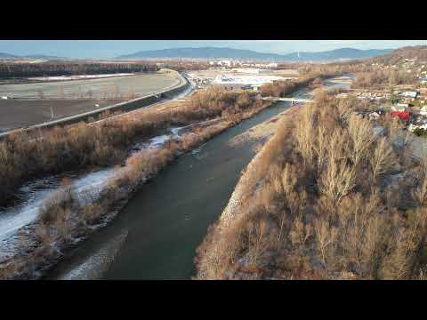 Radziechowy Wieprz nad Sołą widok z drona DJI AIR 2S styczeń 2022 4K