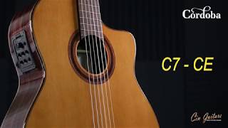 Video thumbnail for Cordoba C7-CE Solid Canadian cedar / rosewood by Cin Guitars
