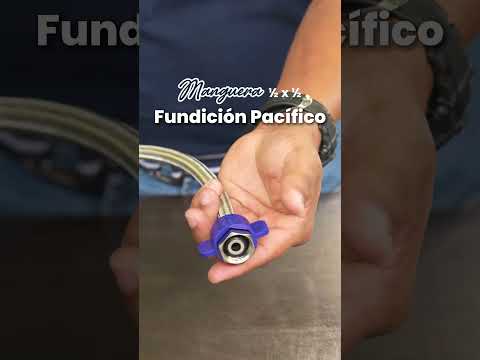 Manguera de Acero Inoxidable para Agua de 40 cm y Conexiones de 1/2 Pulgada