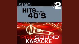 Begin The Beguine (Karaoke Instrumental Track) (In the Style of Cole Porter)