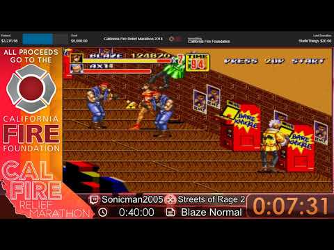 California Fire Relief Marathon 2018 -  Streets of Rage 2 by SonicMan2005