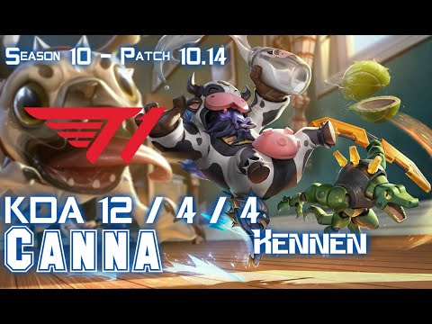 T1 Canna KENNEN vs WUKONG Top - Patch 10.14 KR Ranked