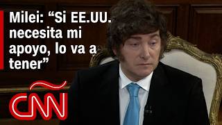 Antes de la captura de Maduro, Milei habló con CNN: "Estoy de acuerdo con que EE.UU. avance”