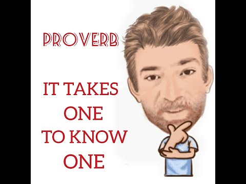 English Tutor Nick P Proverbs (276) It Takes One to Know One