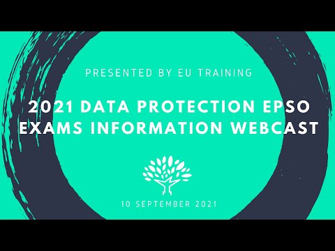 2021 EPSO Data Protection Exams   Information Webcast