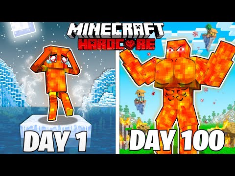 I Survived 100 Days as a LAVA ENDERMAN in HARDCORE Minecraft