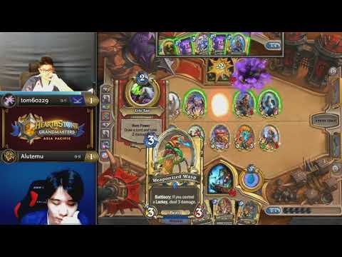 3分で振り返るハースストーングランドマスターズS2Week4 Alutemu(クエストシャーマン) vs tom60229(ズーウォーロック)