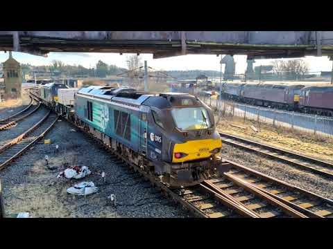 Direct Rail Services Freight Move 68018 tnt 68004 6C51 Carnforth 31/01/2025