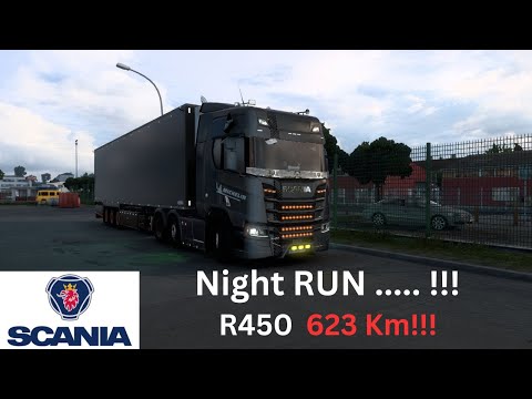 #Truck2# Scania R450 HP-Deliver Smokes Sprats 17TON!!! Nice To Toulouse 623km!!!