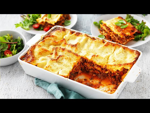 Lasagne with Ricotta Cheese Sauce Recipe | myfoodbook | Healthy ...