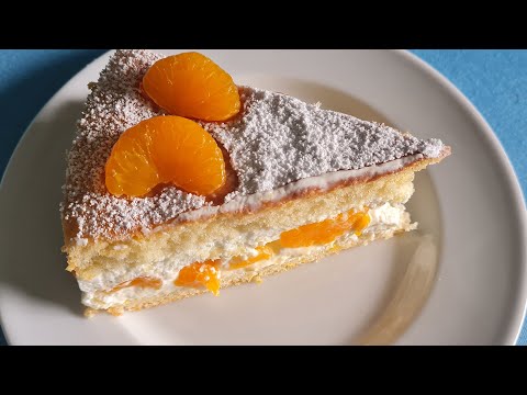 So easy, so creamy, so delicious, unbelievably delicious Cream Cheese Pie with Tangerines