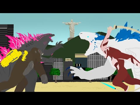 Godzilla & Kong vs Skar King and Shimo | The Final Showdown in Rio