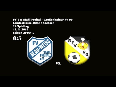 Landesklasse Mitte - (2016/17)/ 12.Spieltag / FV BW Stahl Freital - Großenhainer FV 90  0:5