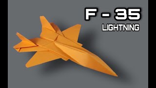 How To Make Paper Airplane - Easy Paper Plane Origami Jet Is Cool | F - 35 Lightning