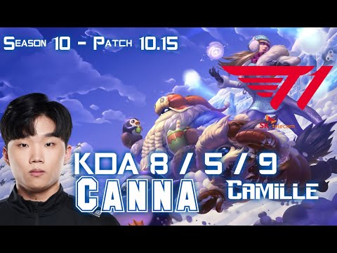 T1 Canna CAMILLE vs RENEKTON Top - Patch 10.15 KR Ranked