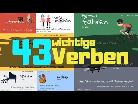 43 wichtige Verben mit Beispielen - 43 most common verbs in german with examples