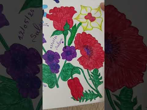 التنين الصغير يسقي ورودي الجميلة في مذكرتي رسمته بامكانياتي البسيطة طبعا ????