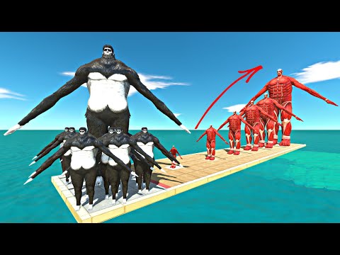 Dark Beast Titan vs 7 Levels of Colossal Titan - Animal Revolt Battle Simulator