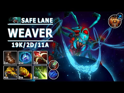 Weaver Safe Lane Carry | 7.31c | Pos 1 Weaver Play | Dota 2 Immortal Gameplay