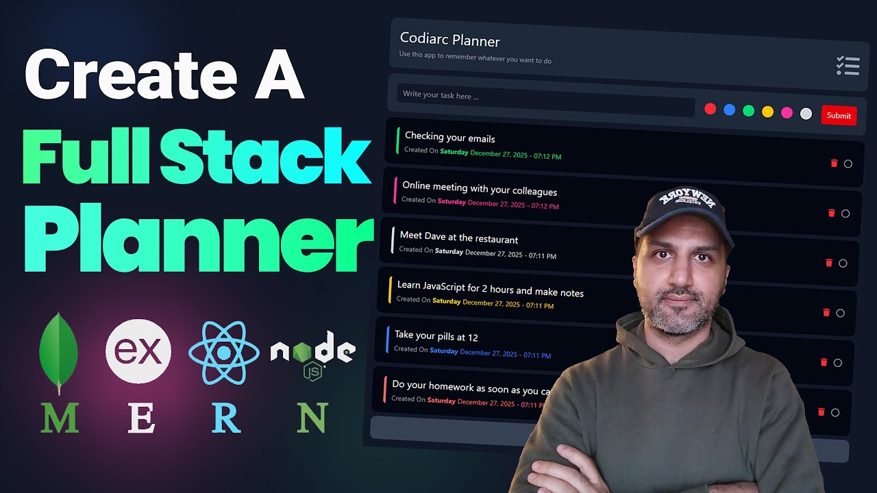 MERN Stack Planner Tutorial  Build a Full-Stack To-Do App Step by Step