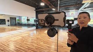 My filming setup at @SeattleLineDance οΏΌ